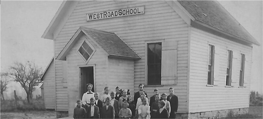 The West Road School, a one-room schoolhouse built by the Gudith family in the early 1900s